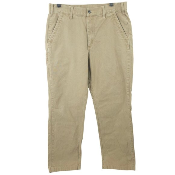 Carhartt Relaxed Fit Pant Mens 36x32 READ B299 Canvas Khaki Straight Leg - Picture 1 of 15